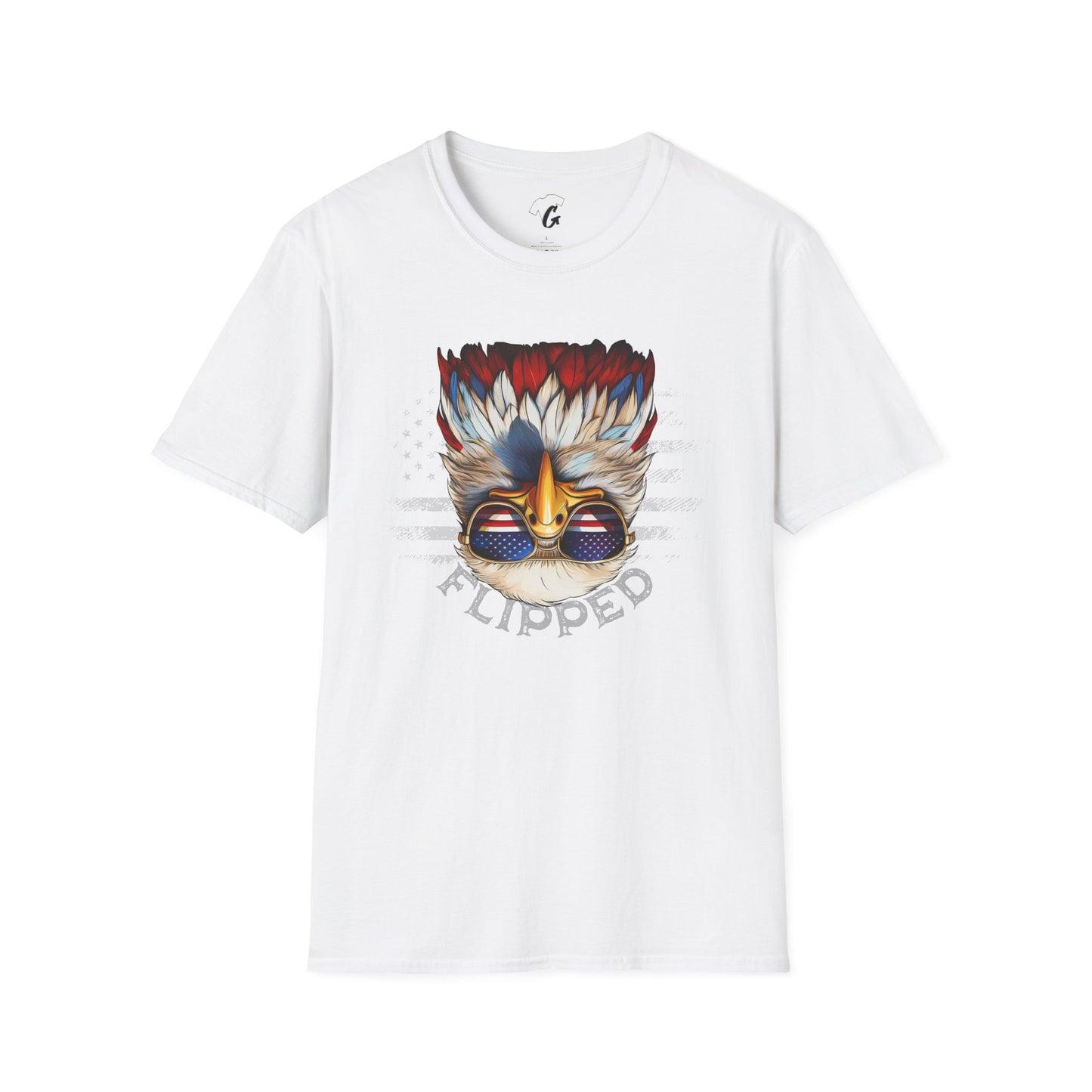 Flipped Bird Eagle T-shirt | Patriotic Unisex Softstyle Tee