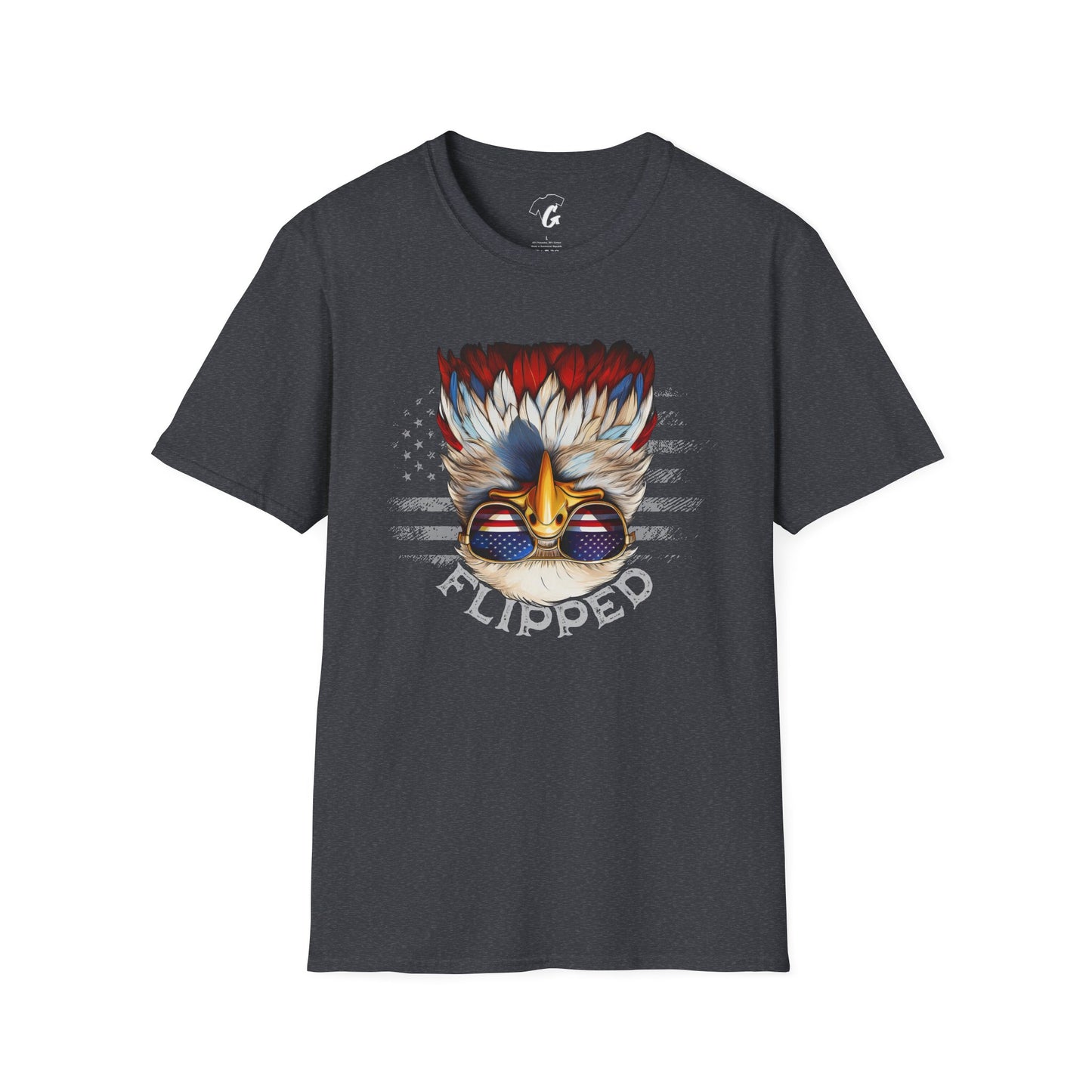 Flipped Bird Eagle T-shirt | Patriotic Unisex Softstyle Tee