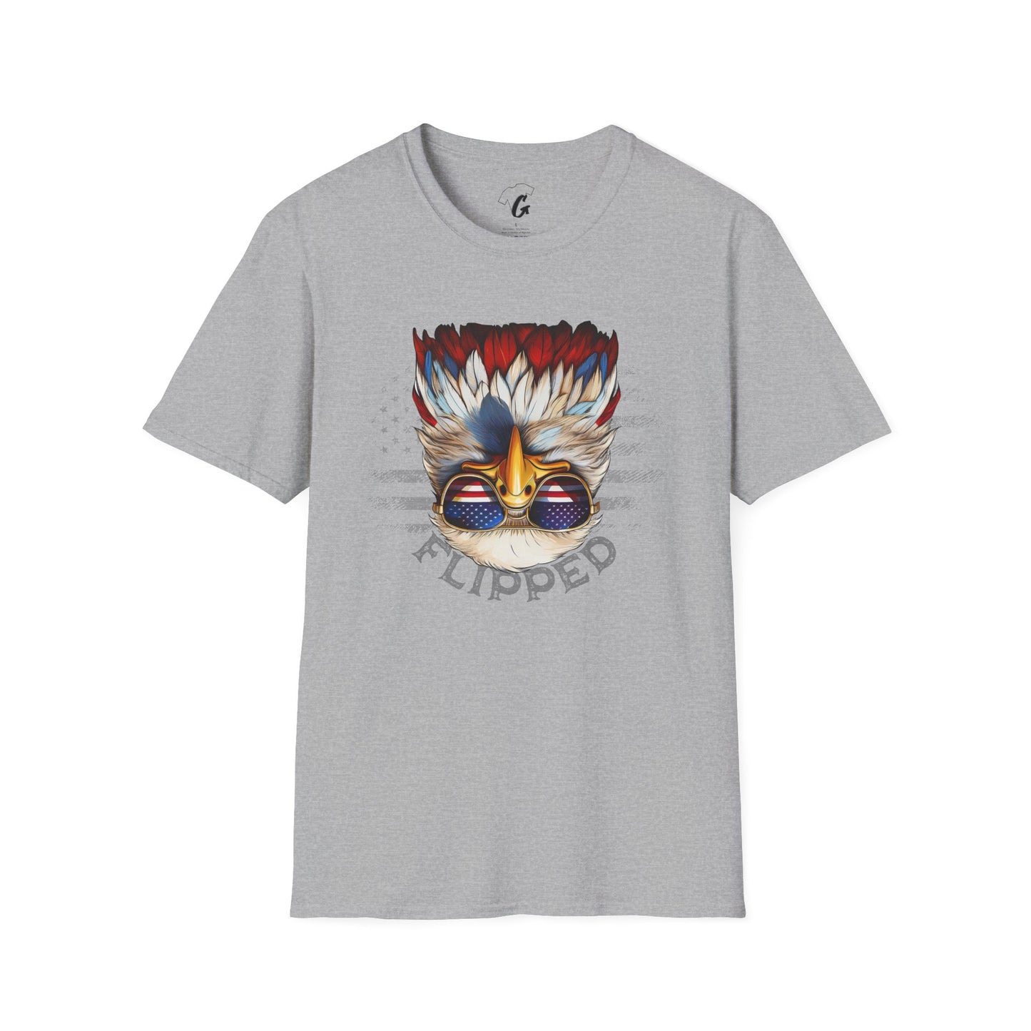 Flipped Bird Eagle T-shirt | Patriotic Unisex Softstyle Tee